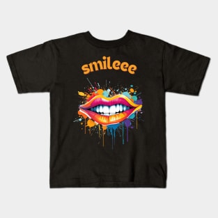 Smile Shirt, A Positive Mood, Smiley Snows, Sweet T-shirt, Happy Shirt Kids T-Shirt